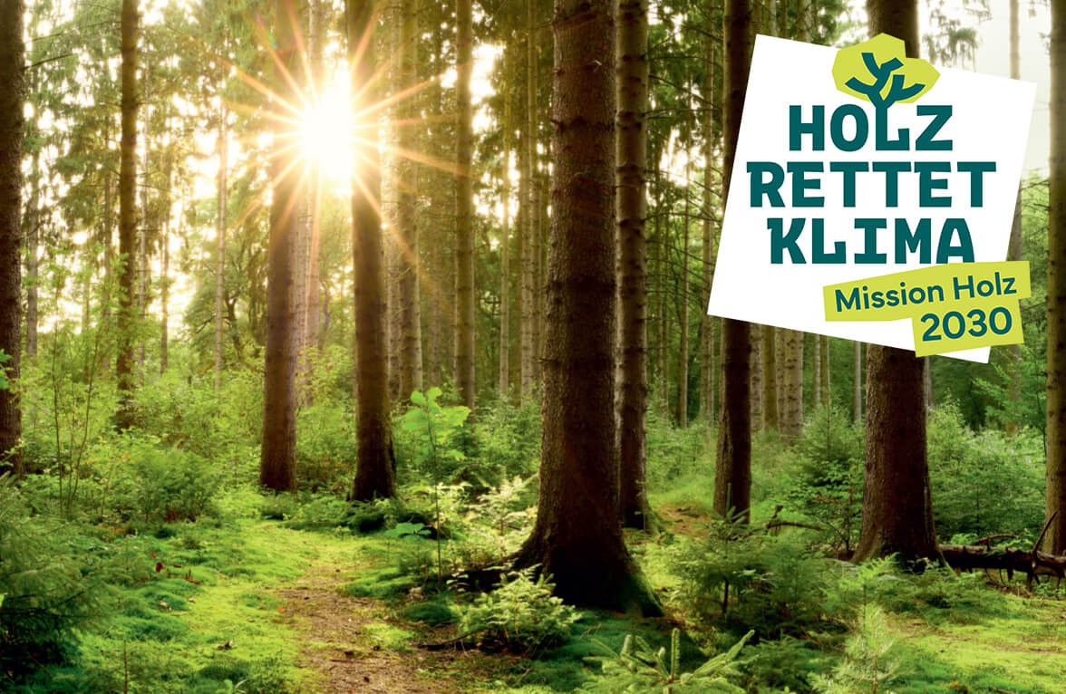 Regnauer unterstützt die Initiative Holz rettet Klima.